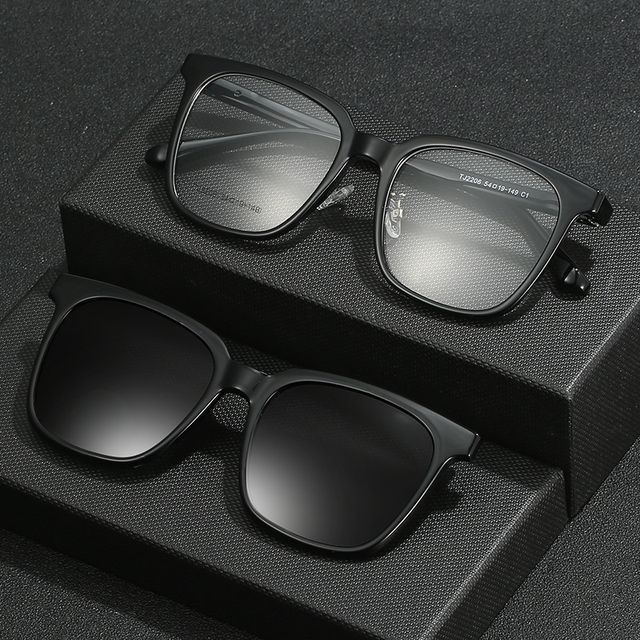 Snap with Magnetic Square On Sunglasses Glasses