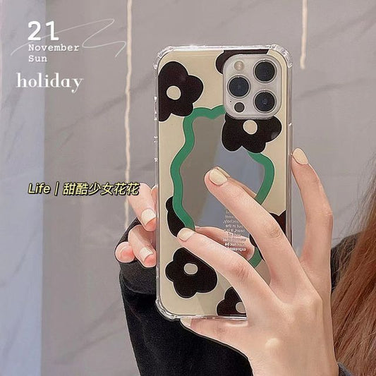 Mirrored Phone Floral Case