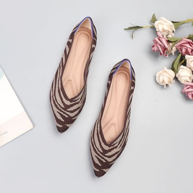 Flats Pointy-Toe Knit