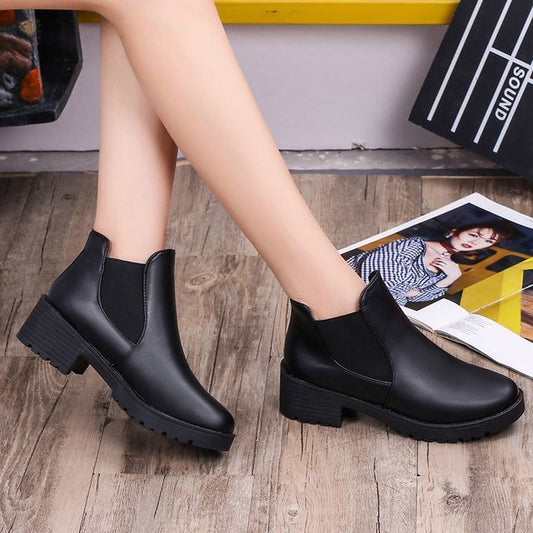 Boots Faux Ankle Leather