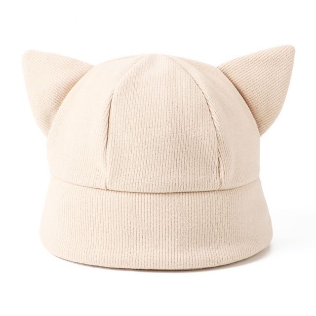 Ear Knit Hat Bucket Cat