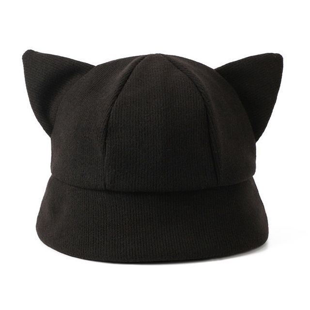 Ear Knit Hat Bucket Cat