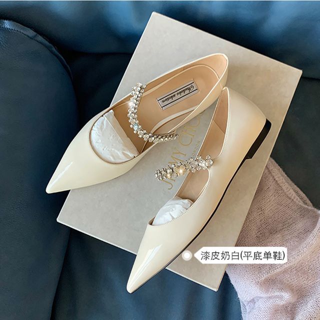 Rhinestone Flats Pointed-Toe