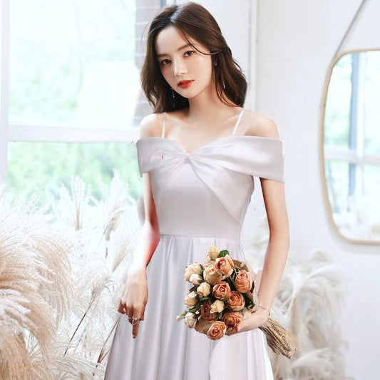 A-Line Glitter Dress Gown Shoulder Cocktail Off / Evening