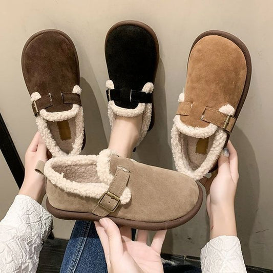 Fluffy Trim Moccasins