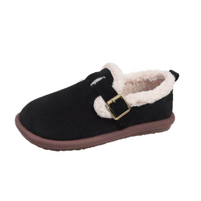 Fluffy Trim Moccasins