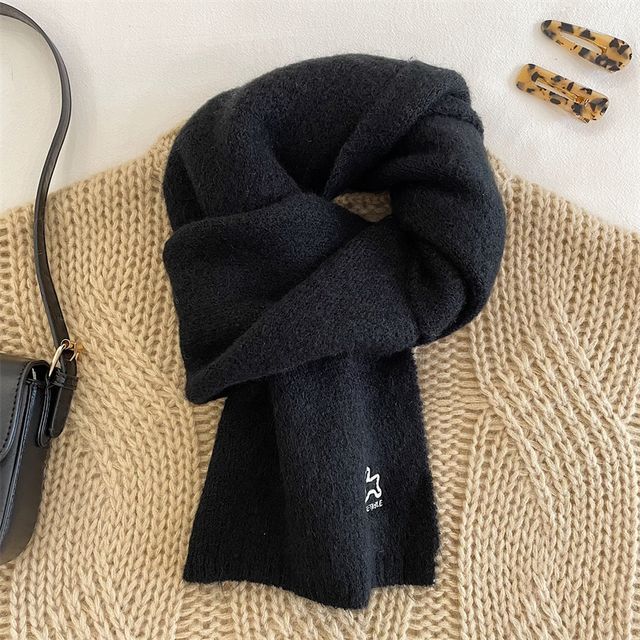 Embroidered Rabbit Scarf