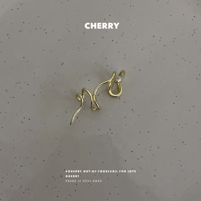 Earring Alloy Cuff Snake