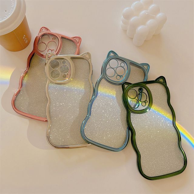 Phone Transparent Case Ear Cat