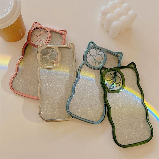 Phone Transparent Case Ear Cat