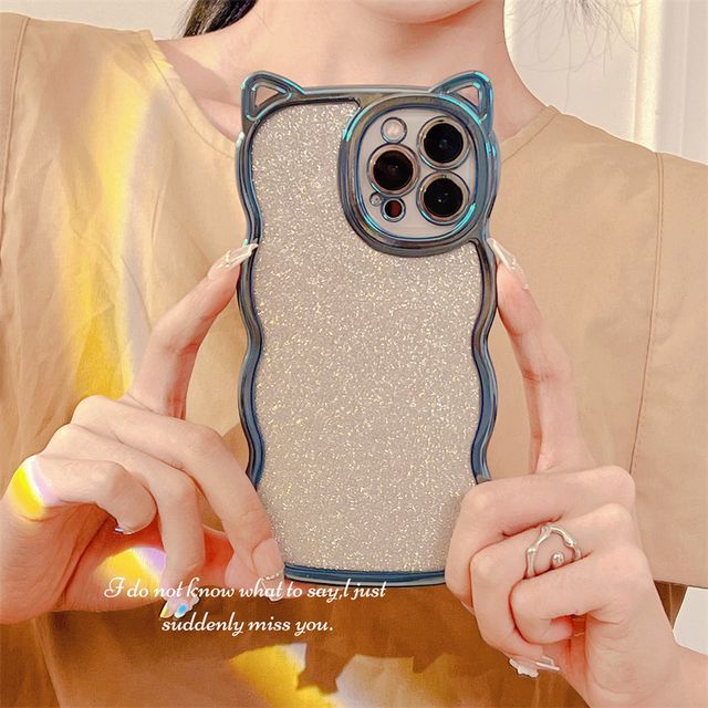 Phone Transparent Case Ear Cat