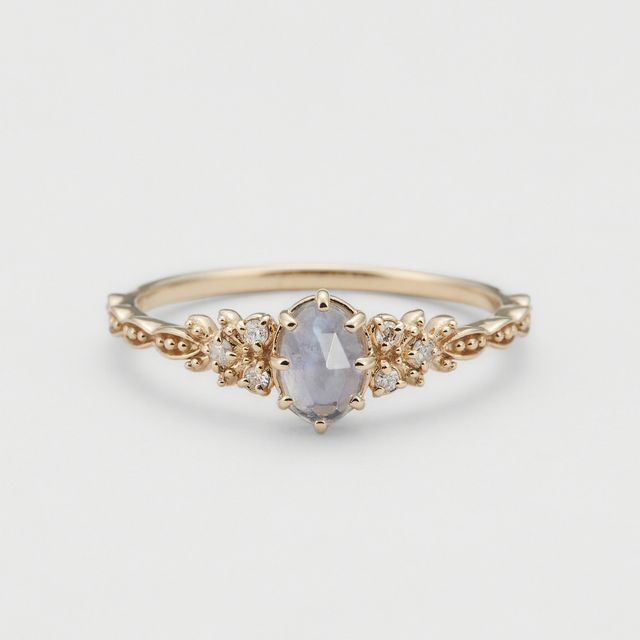 / Gemstone Ring Necklace