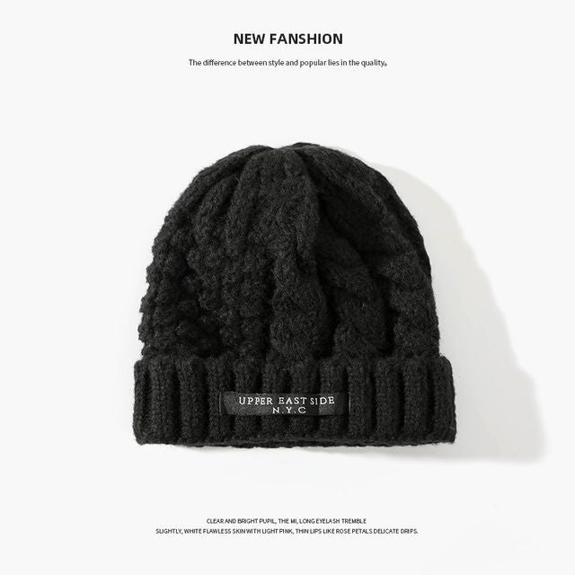 Beanie Lettering Applique Knit