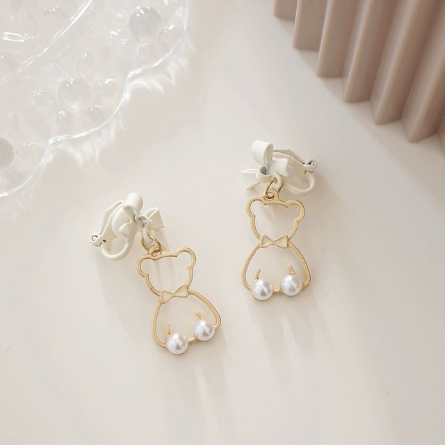 Bear Alloy Dangle Earring