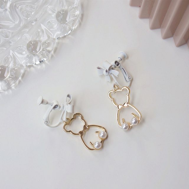 Bear Alloy Dangle Earring