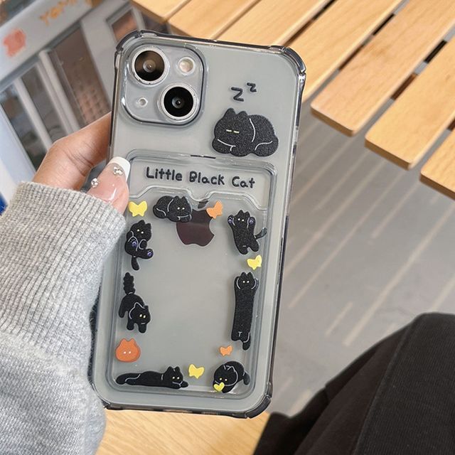 Phone Cat Case Holder Print Card