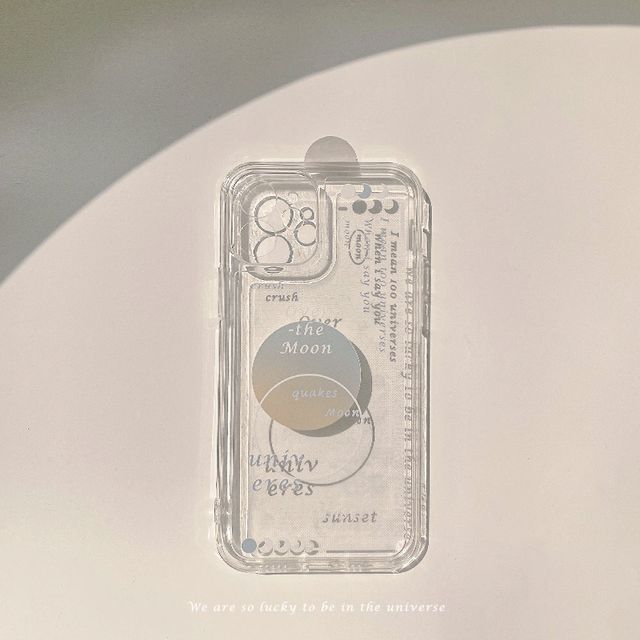 Case Transparent Lettering Phone