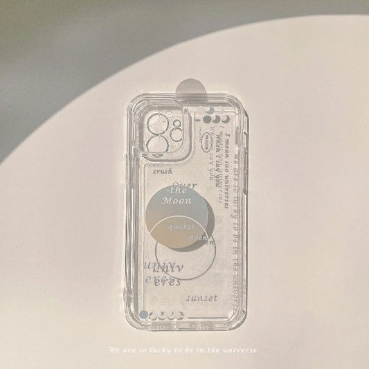 Case Transparent Lettering Phone