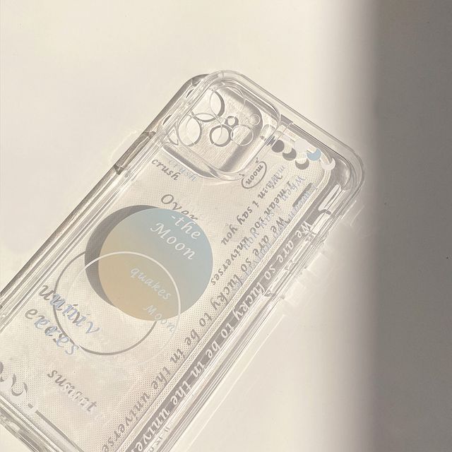 Case Transparent Lettering Phone