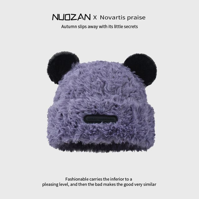 Ear Fluffy Detail Beanie