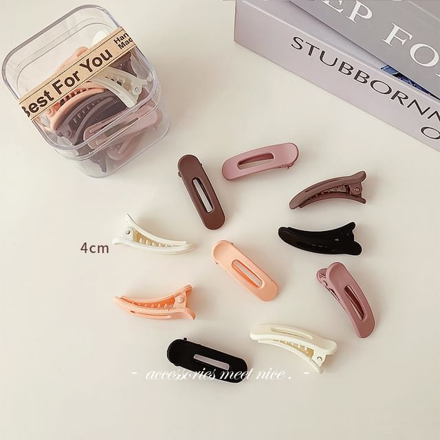 Set of 10: Acrylic Hair Clips