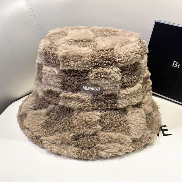 Bucket Fluffy Plain Hat