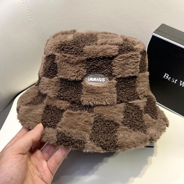 Bucket Fluffy Plain Hat
