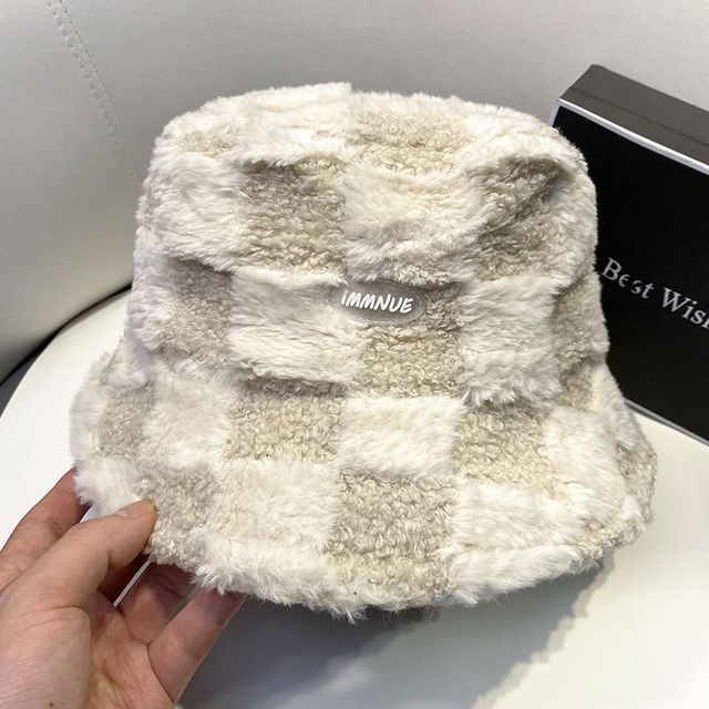 Bucket Fluffy Plain Hat