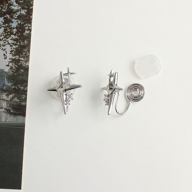Alloy Star Earring Rhinestone