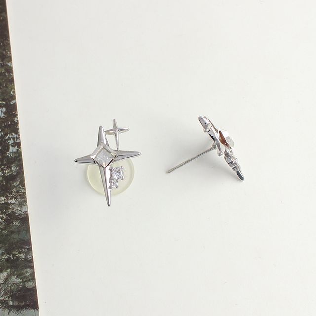 Alloy Star Earring Rhinestone