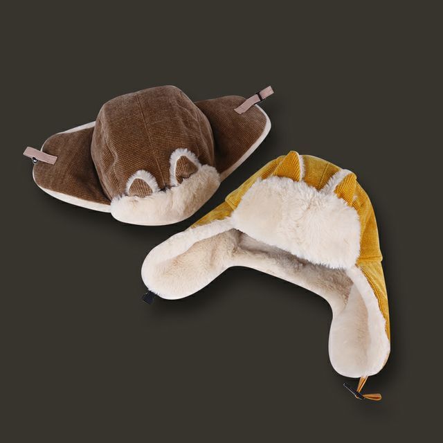 Cat Chenille Ear Trapper Hat