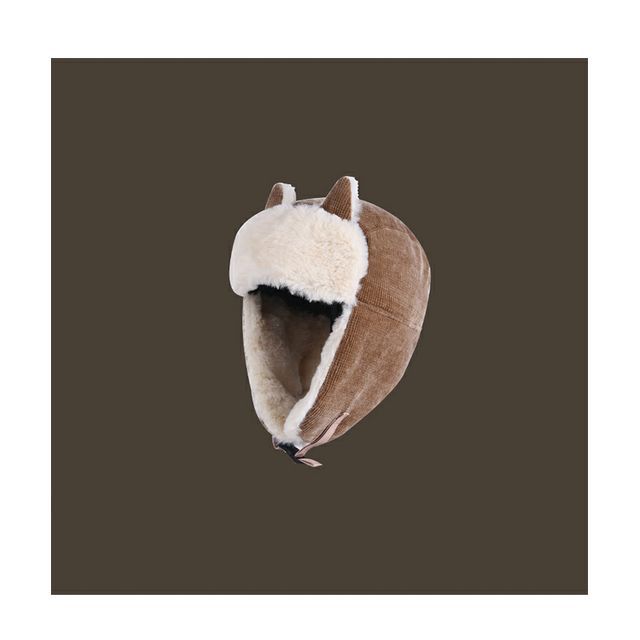 Cat Chenille Ear Trapper Hat