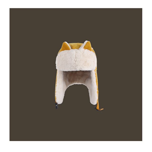 Cat Chenille Ear Trapper Hat