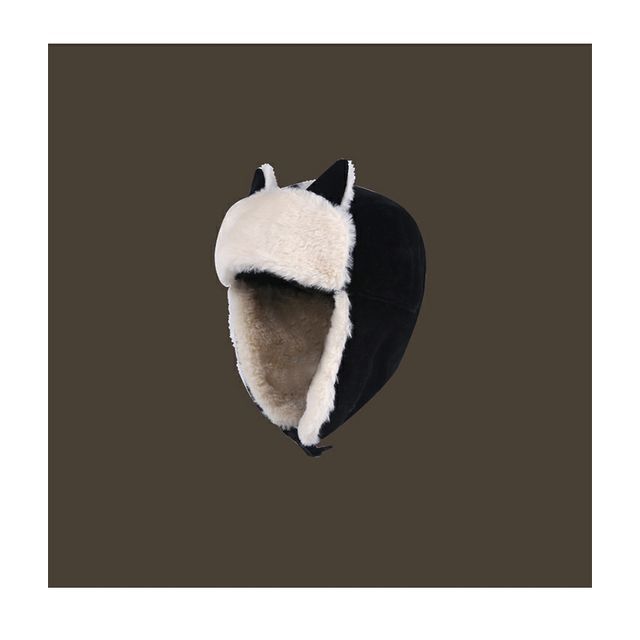 Cat Chenille Ear Trapper Hat