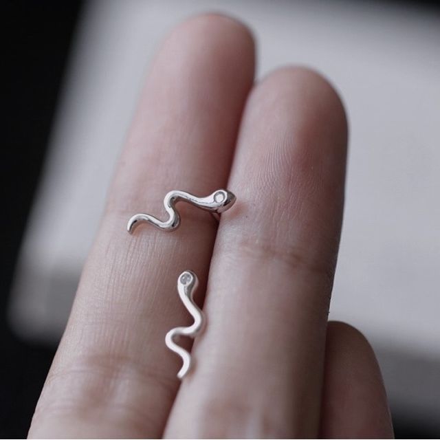 Snake Sterling Silver Earring