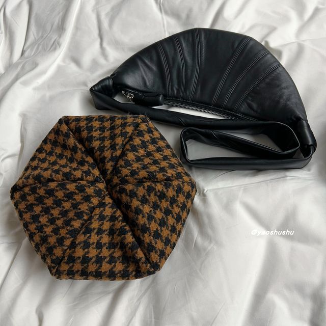 Panel Beret Houndstooth