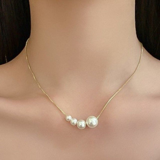 Alloy Faux Pearl Necklace