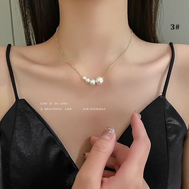 Alloy Faux Pearl Necklace