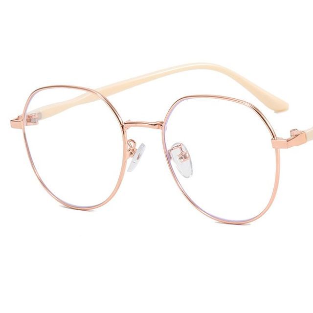 Eyeglasses Blocking Round Light Blue Frame