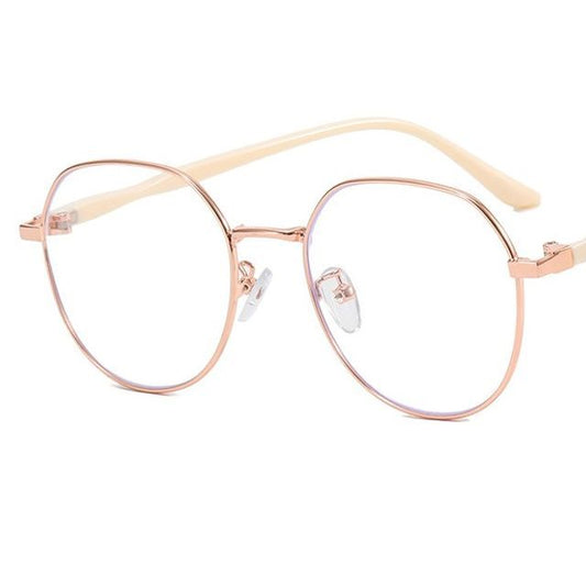 Eyeglasses Blocking Round Light Blue Frame