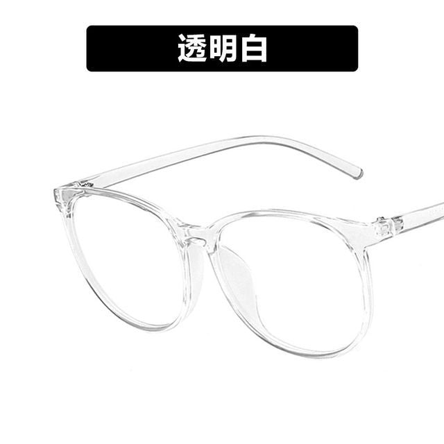 Blue Frame Light Round Eyeglasses Blocking