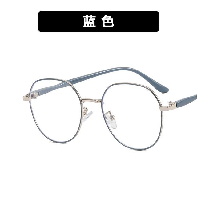 Eyeglasses Blocking Round Light Blue Frame