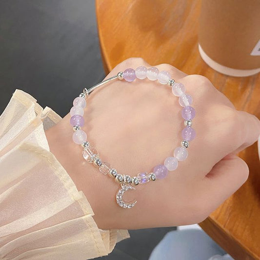 Charm Moon Rhinestone Crystal Faux Bracelet