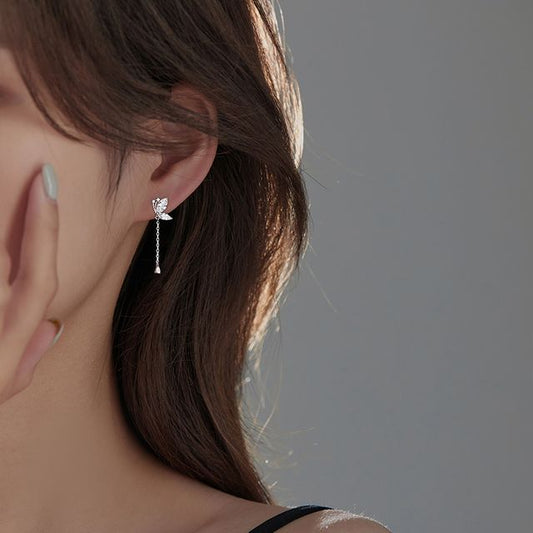 Sterling Silver Dangle Earring Butterfly