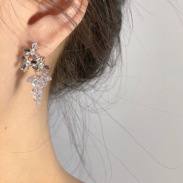 Earring Alloy Dangle Crystal Faux Grapes