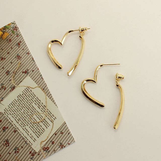 Heart Alloy Cuff Earring