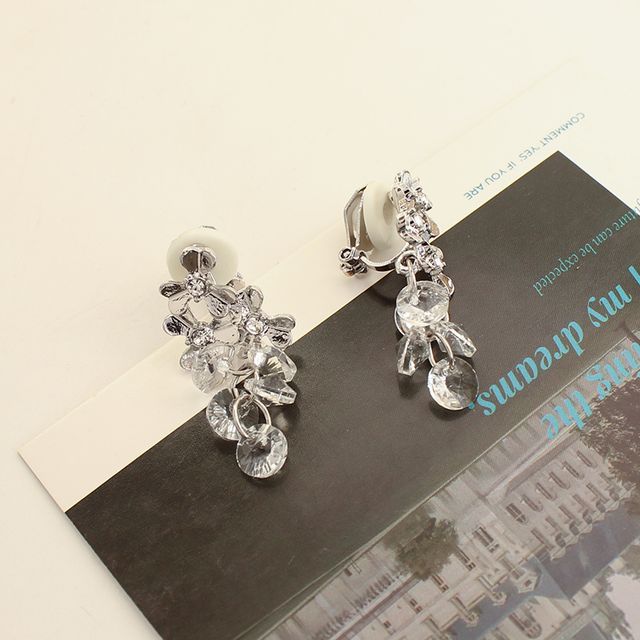 Earring Alloy Dangle Crystal Faux Grapes