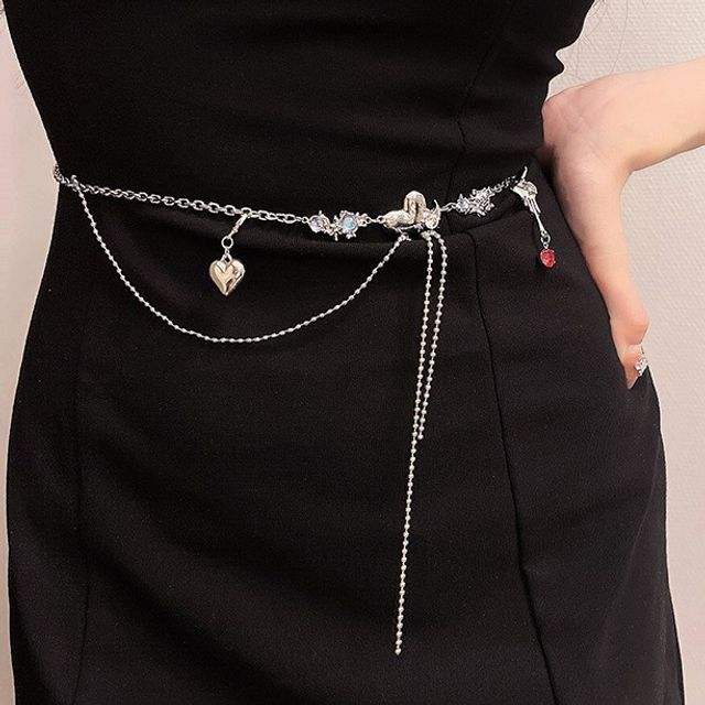 Heart Alloy Moonstone Waist Belt Chain