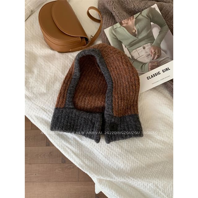 Knit Contrast Balaclava Trim