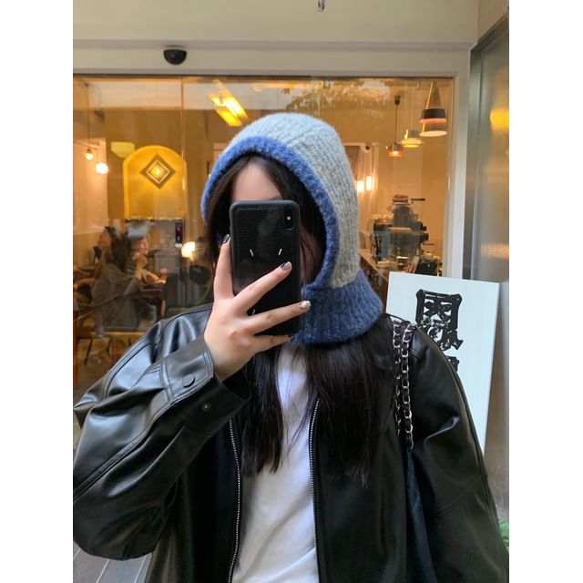 Knit Contrast Balaclava Trim